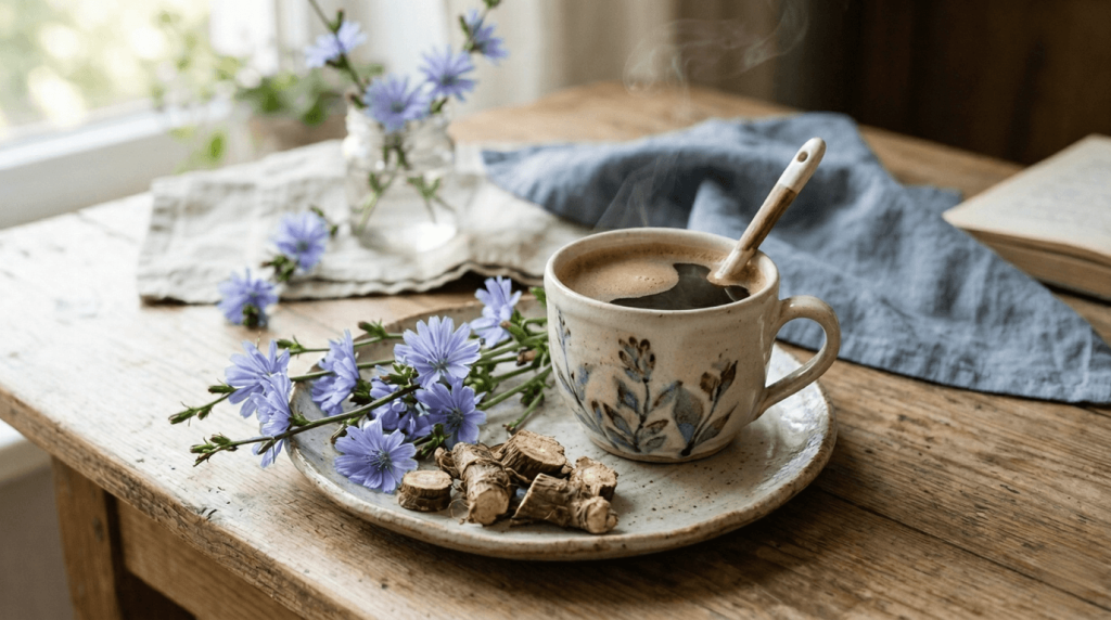 A cup of chicory coffee