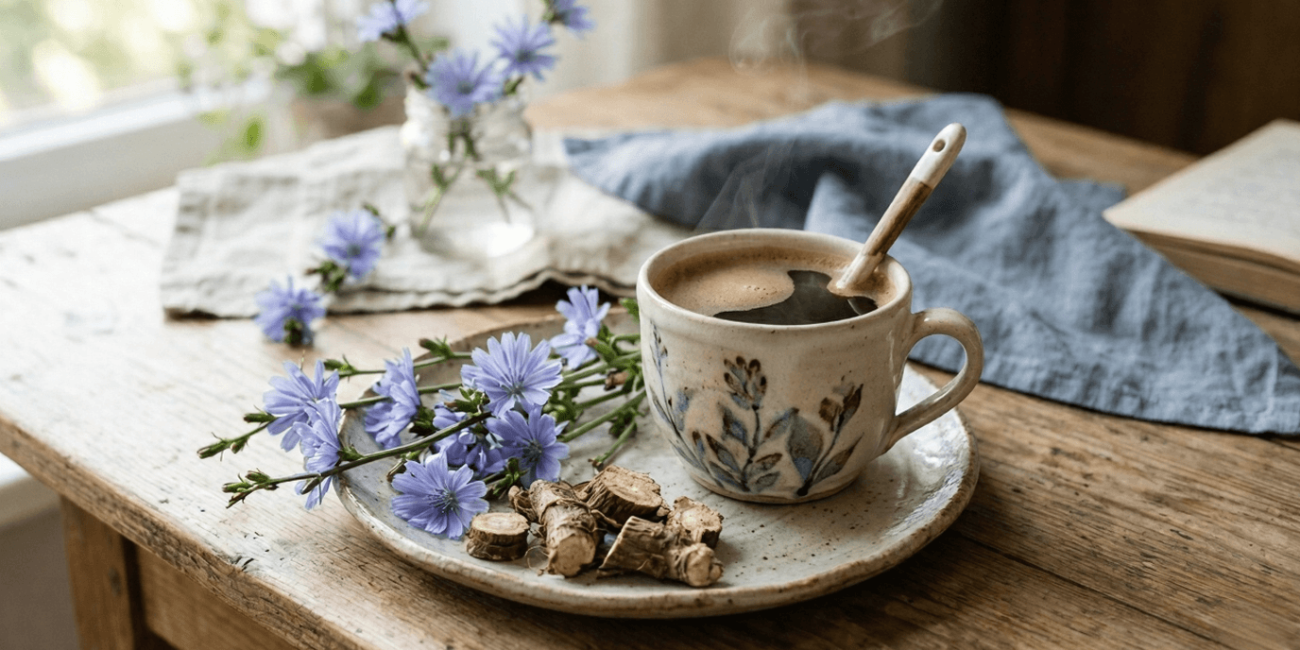 A cup of chicory coffee