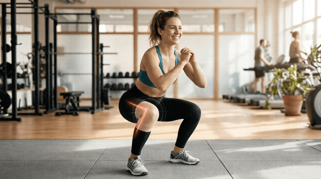 Squatting with a meniscus tear
